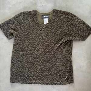 Sag Harbor cheetah print Knit Top